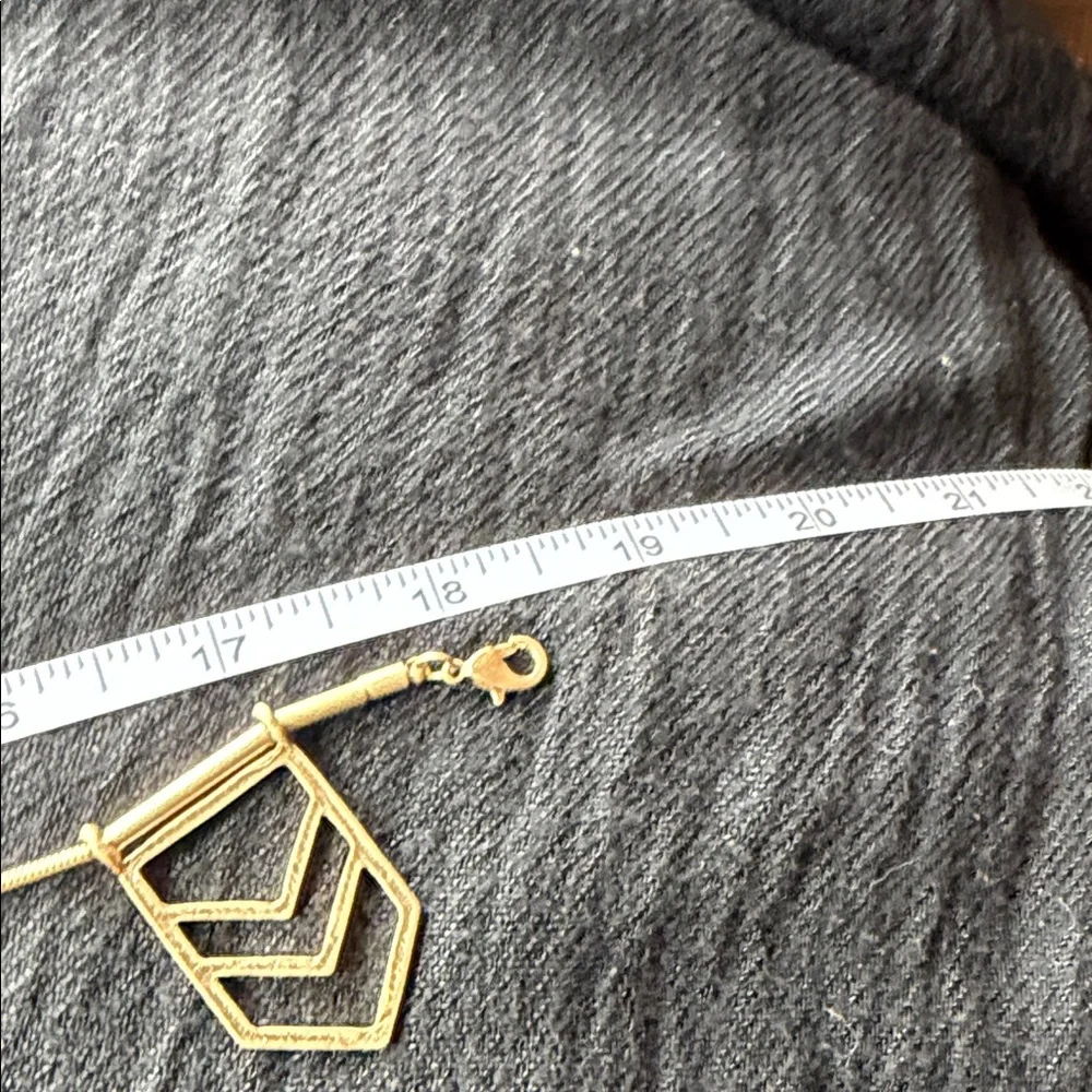 NWT Plunder Gold Chevron Necklace-18 inch 3 inch extender